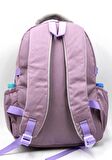 Su İtici Saten Kumaş Eflatun Renk Büyük Boy Unisex Seyahat Okul ve Sırt Çantası / 34500