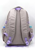 Su İtici Saten Kumaş Vizon Lila Büyük Boy Unisex Seyahat Okul ve Sırt Çantası / 34500