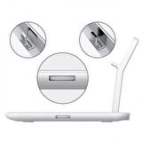 Coofbe 4in1 Masaüstü Şarj Standı 15W Kablosuz Şarj Standı İPhone Şarj İwatch AirPods Pro Şarj Stand