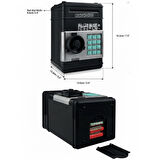 Elektronik Şifreli Kasa Otomatik Kağıt Para Alan ATM Kumbara Pembe