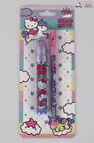 DEKOMUS İLE LİSANSLI HELLO KITTY 2'Lİ KIRTASİYE SETİ SİLGİLİ GEÇMELİ KURŞUN KALEM VE ROKET SİLGİ