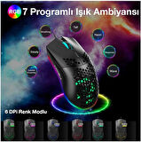 HXSJ J900 USB Kablolu RGB Dpi Oyuncu Mouse Gaming Mouse