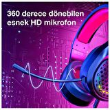 Coofbe RGB Işıklı 2mt Kablolu Profesyonel Oyuncu Kulaklığı Laptop PS4 5 Uyumlu Kafaüstü Kulaklık