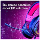 Coofbe 2mt Kablolu Rgb Işıklı Mikrofonlu Oyuncu Kafaüstü Kulaklık  Mikrofonlu RGB Oyuncu Kulaklığı