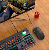 HXSJ A869 7200DPI Ayarlanabilir RGB Işık Gaming Oyuncu Mouse