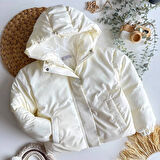 UNİSEX MODEL KAPÜŞON DETAYLI SU GEÇİRMEZ ÇOCUK MONTU 