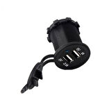 Montajlanabilir araba tekne için dual usb şarj soketi 5v 2.1A 12-24v