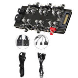 ARGB ve PWR denetleyici Hub 6 port 12V 4Pin Fan ve 5V 3Pin RGB fan kontrol