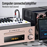 3.5 mm stereo to 2x rca erkek audio ses kablosu Amplifikatör için Kablo