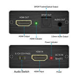 Hdmı to Hdmı Audio Optik 3D 4K  hdmi ses ayırıcı hdmı optik aux ses ayırıcı