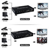 HDMI Matrix 4K 60Hz 4x2  4 giriş 2 çıkış Uzaktan Kumandalı hdmı matrix