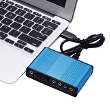 Usb type c 2.0 harici ses kartı 6 kanal 5.1 USB optik harici ses kartı