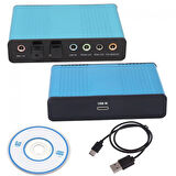 Usb type c 2.0 harici ses kartı 6 kanal 5.1 USB optik harici ses kartı
