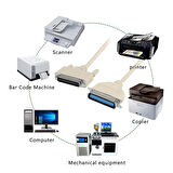 DB25 pin Lpt paralel port to CN36 Pin Dotmatrix yazıcı kablosu 3m