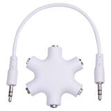5 Port kulaklık çoklayıcı 3.5mm stereo 5in1 stereo çoklayıcı splitter