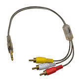 3.5mm stereo erkek to 3x rca erkek kablo 30cm