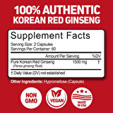 Korean panax red ginseng ultra strengh 1500 mg 120 kapsül %100 authentic
