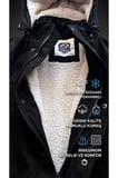 Regular Fit Çıkarılabilir Kapüşonlu saf pamuk gabardin kumaş Uzun Parka Kaban A.Siyah / M