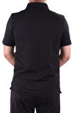 Twister 2298 Siyah Günlük Kısa Kol Normal Kesim Pamuklu Fermuarlı Polo Yaka Erkek Tişört