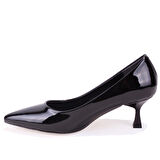 Dagoster DZA07-388499 Siyah Rugan Stiletto Topuklu Kadın Ayakkabı