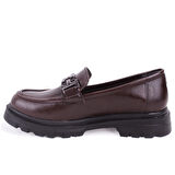 Dagoster DZA07-90801 Kahve Günlük Loafer  Kadın Ayakkabı