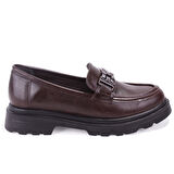 Dagoster DZA07-90801 Kahve Günlük Loafer  Kadın Ayakkabı