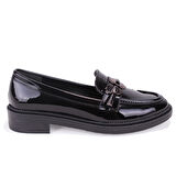 Dagoster DZA07-863705 Siyah Rugan Günlük Loafer  Kadın Ayakkabı