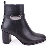 Dagoster DZA07-7251759 Siyah Klasik Topuklu Kadın Bot