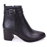 Dagoster DZA07-928975 Siyah Klasik Topuklu Kadın Bot