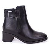 Dagoster DZA07-1143604 Siyah Klasik Topuklu Kadın Bot