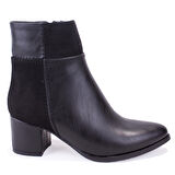 Dagoster DZA07-928910 Siyah Klasik Topuklu Kadın Bot