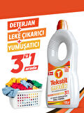 Tekstilmatik Ev Tekstili 3'ü 1 Arada Sıvı Vegan Çamaşır Deterjanı 1200 ml