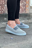 WG061 Gri Triko Babet Erkek Casual Ayakkabı