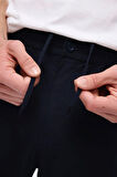 Haşema Beli ve Paçası Lastikli Bağcıklı Lacivert Erkek Jogger Pantolon 4023