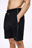 Haşema Spor Kesim Siyah Erkek Kısa Havuz ve Deniz Şortu 5037