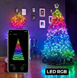 ALLY 5MT 50 LED RGB Bluetooth Telefonla Kontrol Edilen Usb Led Lamba İos-Android