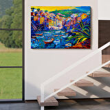 Sahilde TeknelerYağlıboya Görünüm Dekoratif Kanvas Duvar Tablosu-3462