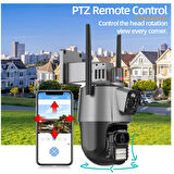 Ozmik CMR45 Üç Lens WIFI IP kamera 4K HD  PTZ kamera otomatik izleme güvenlik güvenlik kamerası 