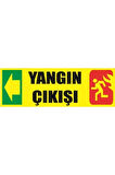 Fosforlu Fotolümen Levha Yangın Çıkışı Yönlendirme Sol Ok 10x30 cm
