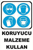 Iş Güvenliği Levhası Uyarıcı Levha Ikaz Levhası Koruyucu Malzeme Kullan 20x30 cm