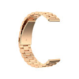 Megafox Samsung Galaxy Watch 4 40-40-42-46mm Uyumlu Paslanmaz Metal Kordon Baklalı Çelik Bileklik