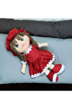Mira Peluş Bez Bebek 45CM Kırmızı