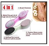 Törpülü Fırçalı Topuk Taşı - 4in1