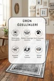 Sera Byz Modern Dijital Baskı Yıkanabilir Kaymaz Yolluk Halı