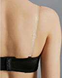 Metal Uçlu Şeffaf Sütyen Askısı 4'lü Paket Şeffaf Standart