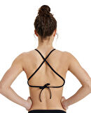 ARENA BİKİNİ ÜST SİYAH WOMEN'S TEAM SWIM TOP TIE BACK SOLID 004768550 YZM UK BEDEN