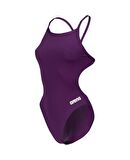 Arena WOMEN'S TEAM SWIMSUIT CHALLENGE SOLID Mor Kadın Mayo