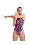 ARENA BAYAN YÜZÜCÜ MAYOSU WOMEN'S SWIMSUIT CHALLENGE BACK MARBLED 005562740
