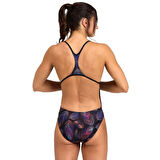 Arena Falling Leaves Swimsuit Booster Back Kadın Siyah Yüzücü Mayosu 005936550