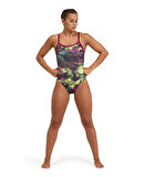 ARENA BAYAN YÜZÜCÜ MAYOSU WOMEN'S ARENA HERO CAMO SWIMSUIT CHALLENGE BACK 005915450 YZM UK BEDEN